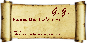 Gyarmathy György névjegykártya